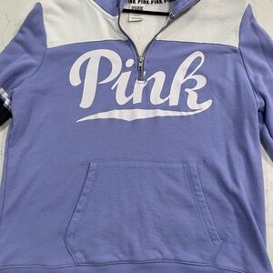 Victoria's Secret Lavender and White Zip-Up